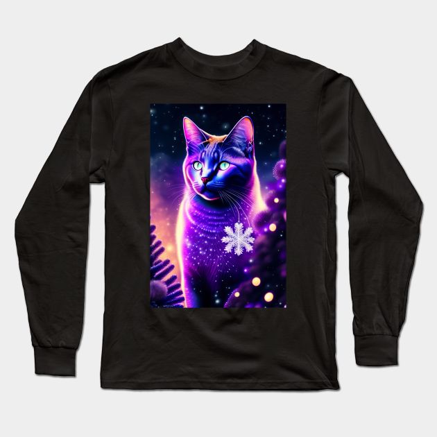 Dazzling British Shorthair Long Sleeve T-Shirt by Enchanted Reverie